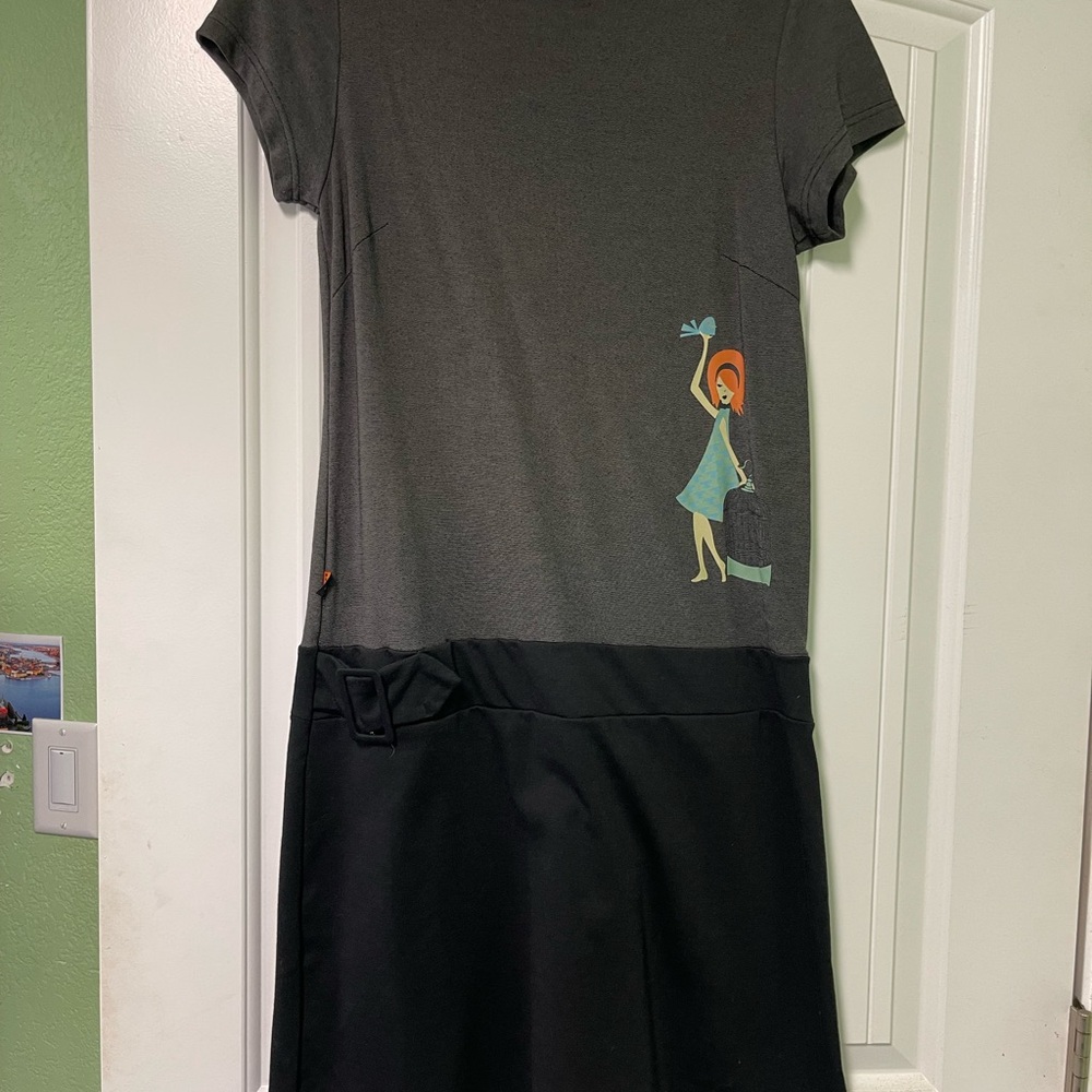 Titis Stylish Gray and Black Dress